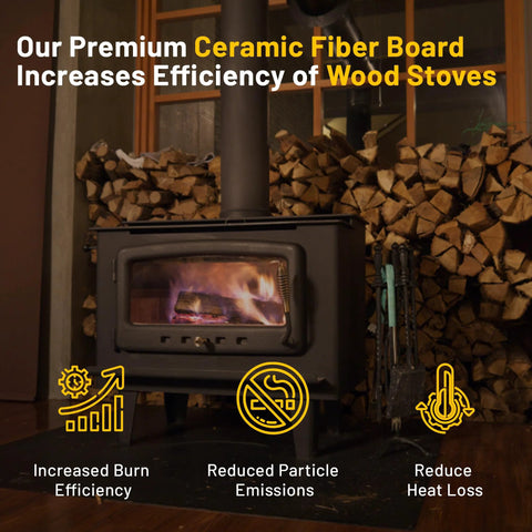 Lynn Manufacturing ceramic fiber board insulation, 1/2 in thick, 12 x 16 in, 2-pack for wood stove fireproofing
