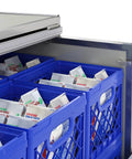 Built Like A Tank Heavy Duty Commercial Milk Cooler Refrigerator For Schools And Cafeterias With Smooth Heavy Duty Casters 12 Crate storing milk crates.
