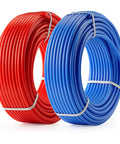 Half Inch PEX B Tubing Dual 50 Ft Rolls In Blue And Red For Plumbing And Radiant Floor Heating No Fuss Non-Barrier Type B Pipe