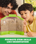 Father and son engaging with Ant Factory Classroom Ant Farm With Live Ants For Hands On STEM Learning At Home Kids Science Kit Escape Proof Habitat