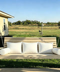 Twin Size Daybed Porch Swing Cushion Set With Crushed Foam Block Filling Back Pillows And Bolster Cushions For Outdoor Relaxation Replacement Made For Outdoor Use And Chill, white set on porch swing