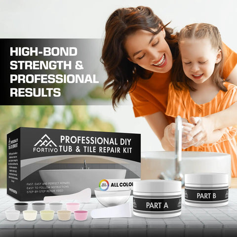 Bathtub Repair Kit For Fiberglass Acrylic And Porcelain Sinks And Tubs Fix Chips Cracks And Dents Like New Any Color Easy At Home Kit