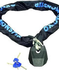 Monster XL Lock and Chain for Motorcycle Security Built Tough, 16mm Shackle, Boron Steel Armor, 14.5mm Ni Cro Mo Alloy Chain