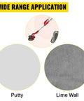 Drywall Sander Workhorse 750W With 800 To 1750 RPM Variable Speed Foldable Sheetrock Design, shown with putty and lime wall