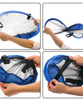Set Of 3 Golf Chipping Nets With 12 Inch, 18 Inch, And 24 Inch Pop Up Targets For Indoor Outdoor Practice In The Backyard folding view