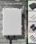 Tough Outdoor ABS Electrical Junction Box Water Resistant Enclosure With Internal Mounting Panel And Hinged Cover package contents