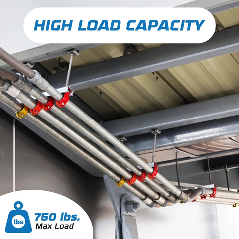 Heavy Duty Tough As Nails Beam C Clamps 6 Pack - Rock Solid Malleable Iron Zinc Plated Hardware - Pro Grade Structural Support For 1/2 To 13 Inch Rods 750 Lb Load Get Job Done Right
