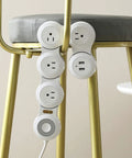 Flexible Surge Protector Power Strip With 6 Foot Cord 4 Outlets 2 USB Ports Overload Protection Flat Plug Rotatable 180 Degree Design