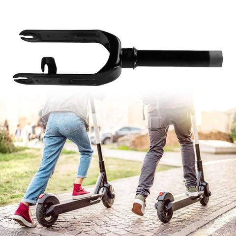 Scooter Front Wheel Fork Replacement Part With Alloy Wheel Bracket For 30 Electric Scooters EZ Install Rustproof Black Finish