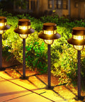 Solar Pathway Lights Outdoor 6 Pack Dope Bright White LED Landscape Lights For Garden And Walkways IP67 Waterproof glowing