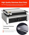 Judyssy Electric Panini Grill And Sandwich Press With Non Stick Plates, showing stainless steel body and adjustable temperature dial.