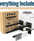 6 Inch Floating Shelf Bracket Set With Hidden Supports And Screws for easy install, box and complete hardware set visible