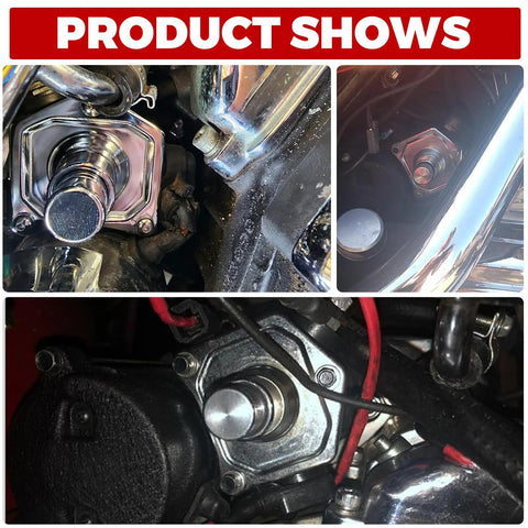 Chrome Bolt-On Starter Push Button Solenoid Cover For Harley Evo Twin Cam And Most 1.2/1.4 kW Aftermarket Starters, Easy Backup Start System For Quick, Smooth Cranks on Harley engine