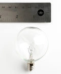 Box Of 25 G50 Clear Two Inch Seven Watt C7 E12 Base Light Bulbs, 130 Volt Replacement Bulbs For Decorative Lighting, Great For Holiday Decor