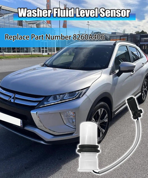 Washer Fluid Level Sensor For Mitsubishi Eclipse Cross 2018 2024, Outlander 2014 2021, Outlander Sport 2016 2023, And Outlander PHEV 2019 2022 Plug And Play Replacement Heavy Duty High Temp Corrosion Resistant Ride Ready, black connector and hose
