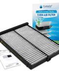 MERV 13 Cabin Air Filter With Activated Carbon CF11811 highlighted with packaging and instructions for Mazda 3, 6, CX-5 models