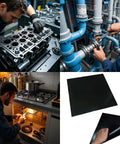 Neoprene Rubber Sheet For Gaskets And Weather Stripping Pipe Sealing Pads And Buffers DIY Crafts Floor And Surface Protection Oil And Water Resistant Gasket Material Flexible Durable Sheet, 12x11 in black sheets for engine, pipe, and kitchen sealing