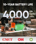 Explorer 1000 V2 Portable Power Station 1070Wh LiFePO4 Battery with coffee maker and car in outdoor setting