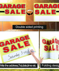 Three Piece Extra Large Garage Sale Sign Kit With Stakes, 24 By 16 Inches, Yard Sale Advertising Signs For Multiple Locations, Bold Readable Design, Weather Resistant, Perfect For Big Weekend Outdoor Garage Sale, double-sided corrugated plastic signs