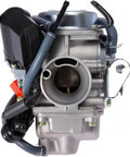 Universal Engine Carb Kit With Manifold, Air And Fuel Filter For 110cc To 150cc Scooters And ATVs, Bolt On Fit For 152QMI And 157QMJ 4 Stroke Engines On Go Karts Mopeds And More, front view