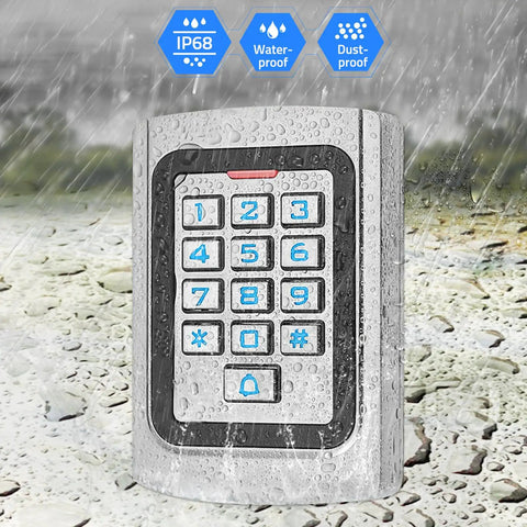 Smart WiFi Access Control Keypad For Garage And Gate Openers With PIN Code And ID Card No Fuss 12V DC IP68 Waterproof Tuya Compatible