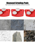 Diamond Grinding Pads Set 30 Grit Trapezoid Concrete Floor Grinder Discs With Two Cylindrical Teeth for stone surfaces