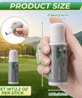 Two Pack Golf Anti Slice Gel Sticks 2.2 Oz Real Time Swing Feedback showing product size on golf course background