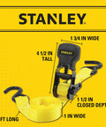 One Inch By Ten Foot Ratchet Tie Down Straps, 500 Pound Safe Working Load, 1,500 Pound Break Strength, rolled yellow strap with measurements