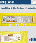 Endless Nylon Type 5 Sling 4 Inch By 30 Foot Grommet Style Endless Web Sling With 11,500 Lb Vertical Capacity For Heavy Duty Lifting And Towing, Lightweight Yet Strong Rigging Tool EN1-804 label view