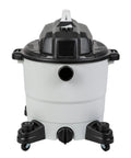 Front view of 12 Gallon 5 HP Wet Dry Vacuum Cleaner For Home Garage And Job Site With Reusable Foam Filter Cartridge Filter Air And Noise Diffuser