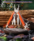 28-In-1 Pocket Multitool Pliers With Replaceable Bits For Outdoor And Home Use, Rugged Black Do-It-All Tool in outdoor setting