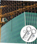Top Rated Rust Proof Stainless Steel M10x60 Eye Bolts With Nuts And Flat Washers displayed near a construction crane.
