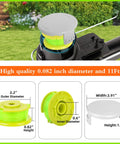 Replacement Weed Wacker String For Ryobi One Plus AC80RL3 0.08 Inch Trimmer Line Compatible With 18V 24V 40V Installed