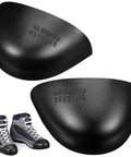 Black Steel Toe Cap Covers for Shoes and Work Boots, with a universal fit for men and women, durable safety toe guards visible.