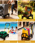 folding hand truck cart in various uses like moving washer and pots