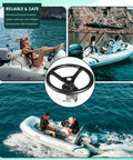 Outboard Steering Kit With Fifteen Foot Cable Three Quarter Inch Standard Tapered Shaft And Thirteen Point Five Inch Wheel, marine use