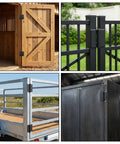 4 Pack Beefy Heavy Duty Weld On Hinges Metal 4.2 x 4.4 Inch on wood door, metal gate, trailer, and storage cabinet