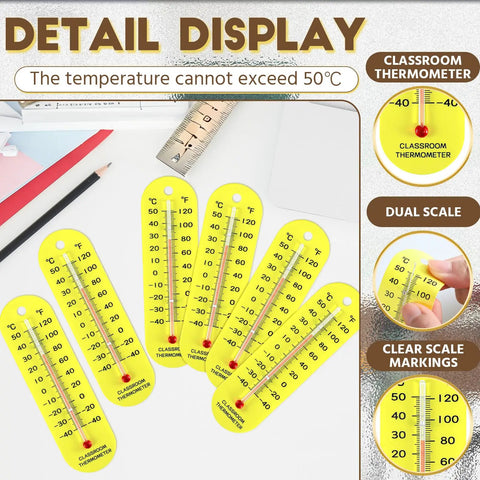 24 Pack Classroom Thermometers With Dual Scale For Boiling Point And Lab Experiments Student Science Thermometers Bulk