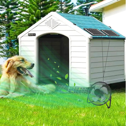 Solar Powered 8 Inch Exhaust Fan With 25W Dual Solar Panels, Cloudy Day Ready Air Circulation And Cooling For Greenhouse Chicken Coop Attic And Pet House, 14Ft Cable Install Free