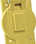 Yellow Weatherproof Lift Lid Cover For 15A 20A And 30A Outdoor Receptacles, Durable Outdoor Electrical Outlet Cap with flip lid