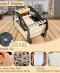 Dope Compact Linocut Press For Printmaking With Hand Lever Operation Easy To Use Manual Printing Press showing adjustable thickness