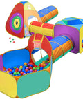 Epic Ball Pit Play Tent Set For Kids, Pop Up Obstacle Course With Tunnels, Indoor Outdoor Target Game With 4 Darts, colorful design