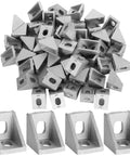 40 Piece 2020 Aluminum Extrusion Corner Brackets Set Heavy Duty Right Angle T Slot Joints For 2020 Series Aluminum Profiles 6mm Slot