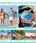 Adult Beach Chair Set With Adjustable Recline And Lay Flat Position Lightweight Foldable Aluminum Chairs in beach and camping scenes
