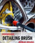 Pro Grade 4 Pack Long Handle Wheel Brush Kit For Cleaning Rims And Tires with detailing brush scrubbing a car rim