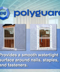 Window Seal Flashing Tape For Windows And Doors, 6 In By 100 Ft Roll, 20 Mil Thick, applied to window frames for waterproofing.