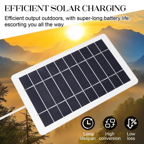 Dope Solar Charger Kit For Phones And Cameras, Portable Solar Panel, monocrystalline, on outdoor mountain backdrop