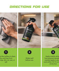 Hardcore Penetrating Sealer Spray For Concrete Brick And Unsealed Grout Leaves Invisible Stain Shield in use on a countertop.