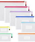 Mesh Zipper Pouch Set Of 8 Colorful Waterproof Storage Bags In 8 Sizes For Travel, Office, And Home Organization