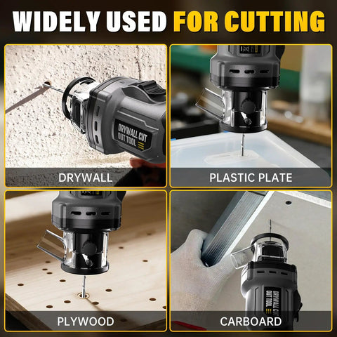 Cordless Drywall Cut Out Tool For 20V Batteries cutting drywall, plastic, plywood, carboard with rotary spiral saw, 30000 RPM
